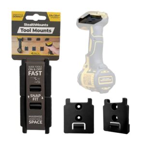 Zwarte machinehouder voor DeWalt XR - 4 stuks