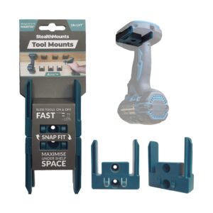 Blauwe machinehouder voor Makita LXT - 4 stuks