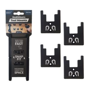 Zwarte machinehouder voor Bosch 18v - 4 stuks