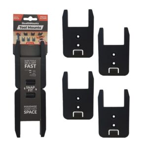 Zwarte machinehouder voor Ridgid en AEG 18v - 4 stuks
